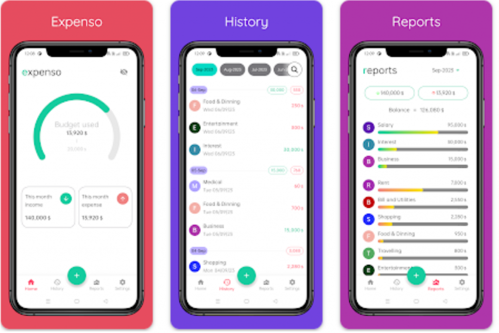 The Expenso App for personal Finance
