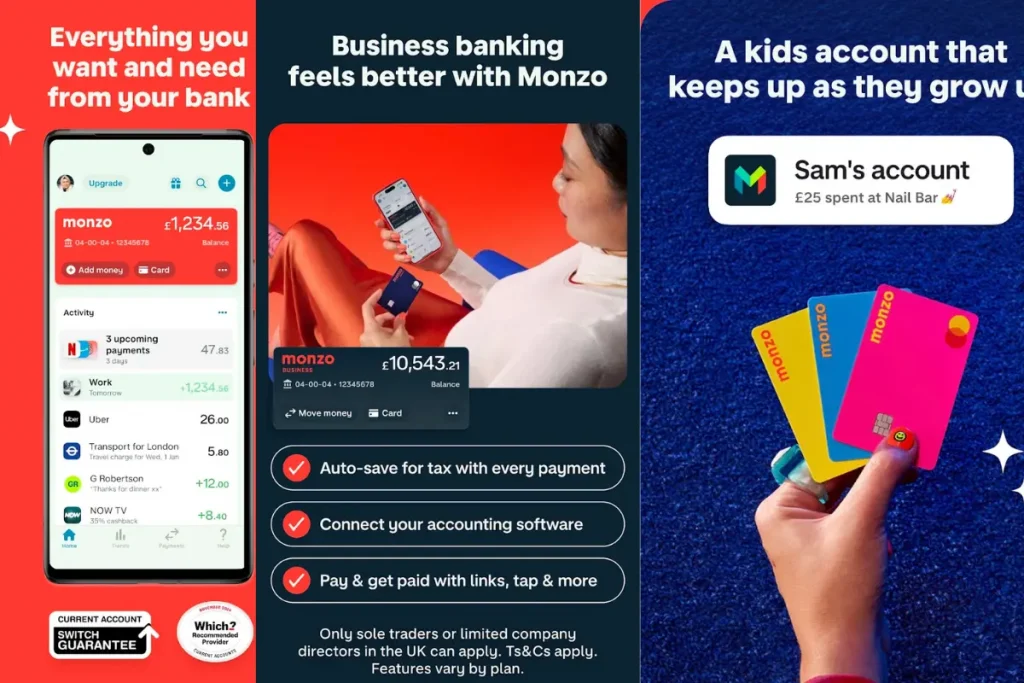The Monzo App in Dubai for personal finance