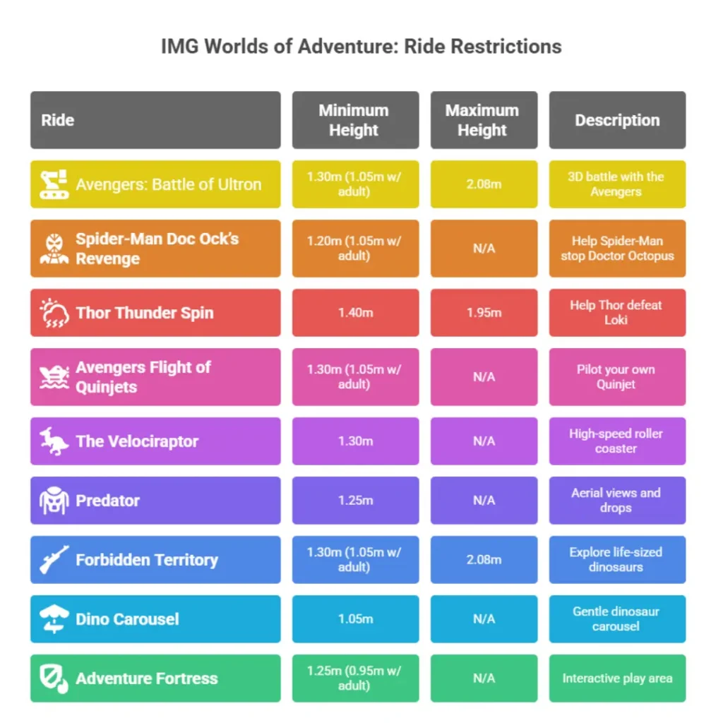 IMG worlds of adventure all ride regulation
