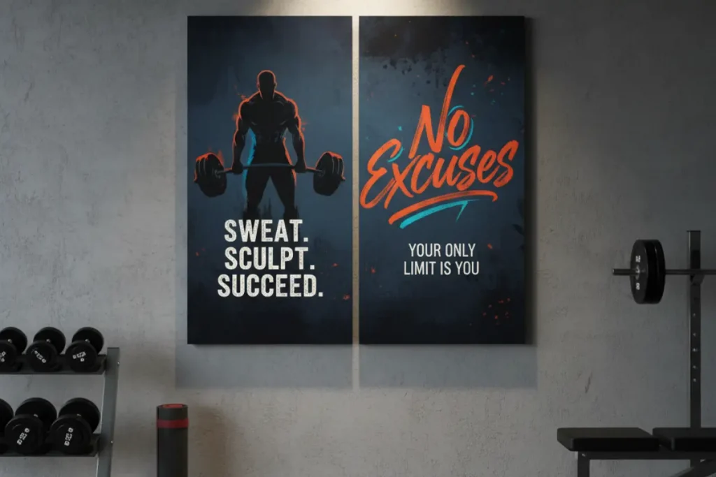 Motivational Wall Art for home gym