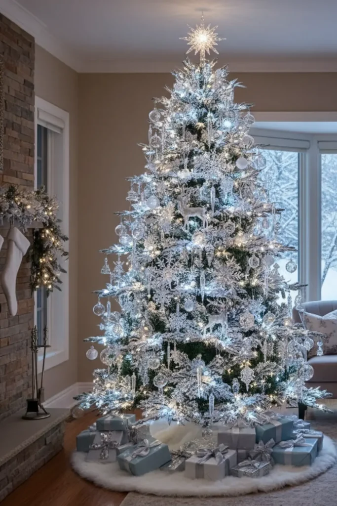 Winter Wonderland christmas tree decoration idea