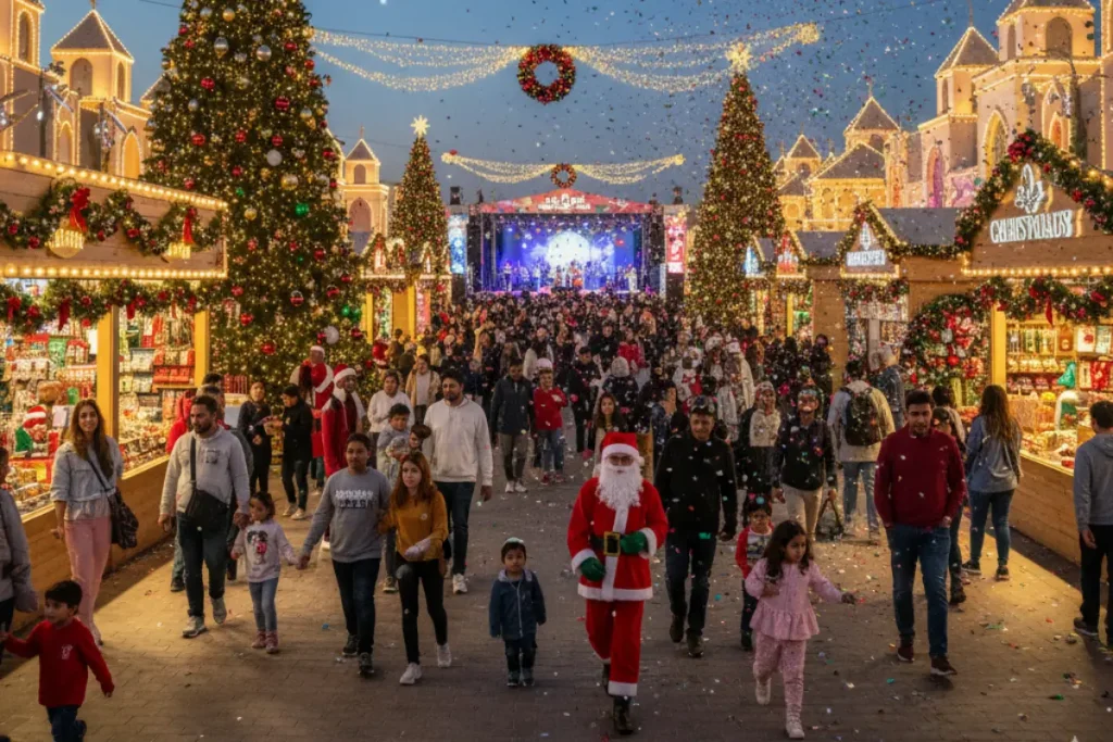 global village dubai on Christmas day view